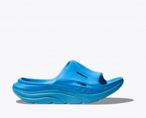 Kids' HOKA Ora Recovery 3 Slides Blue | NQXUM7693