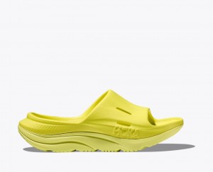 Kids' HOKA Ora Recovery 3 Slides Yellow | RWXAO2034