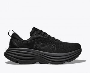 Men's HOKA Bondi 8 Running Shoes Black | AMPWQ1369