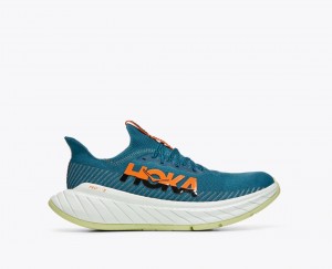 Men's HOKA Carbon X 3 Running Shoes Dark Green / Black | NIXZP8635