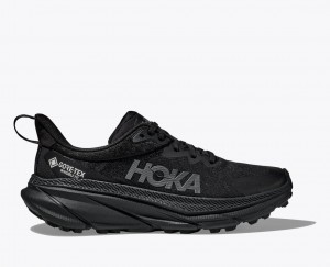 Men's HOKA Challenger 7 GTX Trail Running Shoes Black | DSICV3982