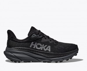 Men's HOKA Challenger 7 Trail Running Shoes Black | RMNHA8231