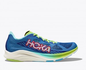 Men's HOKA Cielo Road Running Shoes Blue / Green | BFCPR3874