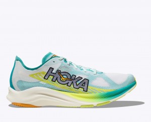 Men's HOKA Cielo Road Running Shoes White / Turquoise | YCLUT2418