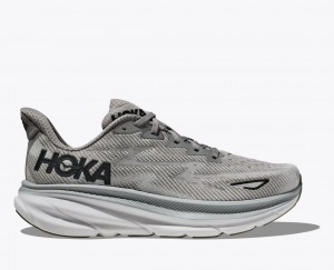 Men's HOKA Clifton 9 Running Shoes Grey | MRXGT1478