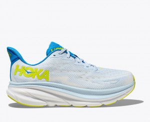 Men's HOKA Clifton 9 Running Shoes Light Blue | TYIQZ1045