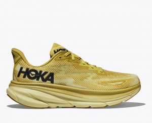 Men's HOKA Clifton 9 Running Shoes Light Khaki | XFQKP0785