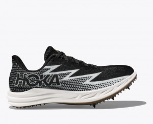 Men's HOKA Crescendo MD Track Spikes Black / White | PBIFK4917