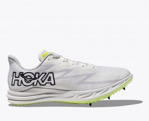 Men's HOKA Crescendo MD Track Spikes White | UDQXK0345