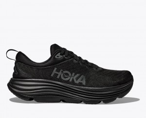 Men's HOKA Gaviota 5 Running Shoes Black | FKHLB6704