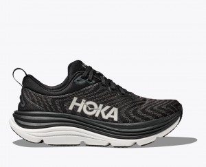 Men's HOKA Gaviota 5 Running Shoes Black / White | LDAGO7962