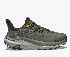 Men's HOKA Kaha 2 Low GTX Hiking Shoes Olive | VALRG7958