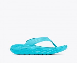 Men's HOKA ORA Recovery Flip Flops Turquoise | ZKBSA5102