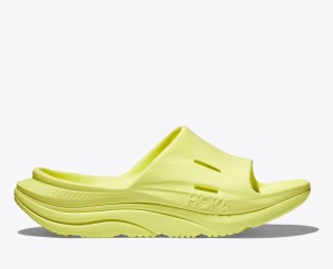 Men's HOKA Ora Recovery 3 Slide Light Green | BIDLP6145