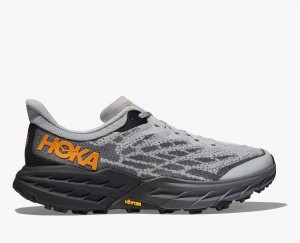 Men's HOKA Speedgoat 5 Trail Running Shoes Grey / Black | QAMSL0678