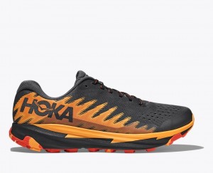 Men's HOKA Torrent 3 Trail Running Shoes Black / Orange | RFLWG7814