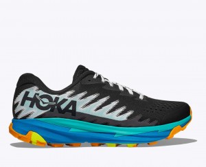 Men's HOKA Torrent 3 Trail Running Shoes Black / Blue | MVKEQ8302