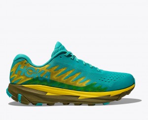 Men's HOKA Torrent 3 Trail Running Shoes Turquoise / Yellow | TIYZM7835