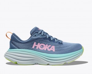 Women's HOKA Bondi 8 Running Shoes Blue / Turquoise | UXRLP6325