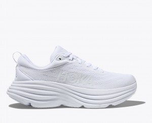 Women's HOKA Bondi 8 Running Shoes White | WIYEF2453