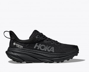 Women's HOKA Challenger 7 GTX Trail Running Shoes Black | XQKUD7563