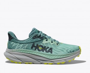 Women's HOKA Challenger 7 Trail Running Shoes Mint | MXPOS4201