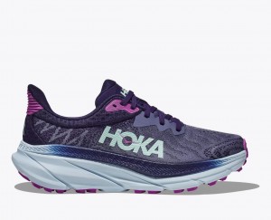 Women's HOKA Challenger 7 Trail Running Shoes Purple | IBZTO3120