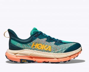 Women's HOKA Mafate Speed 4 Trail Running Shoes Dark Turquoise / Orange | TLJXS0592