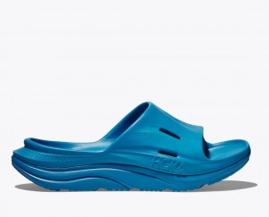 Women's HOKA Ora Recovery 3 Slide Blue | OICAH0825