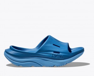 Women's HOKA Ora Recovery 3 Slide Dark Blue | RWMEJ0863