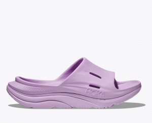 Women's HOKA Ora Recovery 3 Slide Light Purple | VLFDC4805