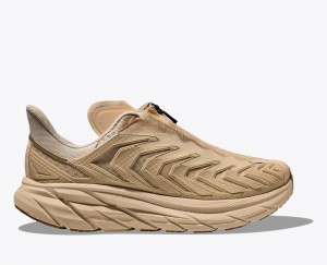 Women's HOKA Project Clifton Sneakers Beige | POUSK0276