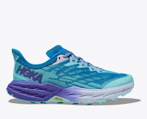 Women's HOKA Speedgoat 5 Trail Running Shoes Blue / Purple | RHTGF5237