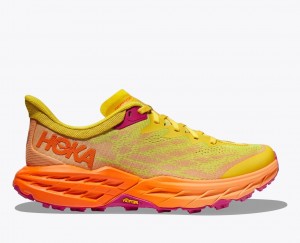 Women's HOKA Speedgoat 5 Trail Running Shoes Yellow / Orange | IDCYZ4230