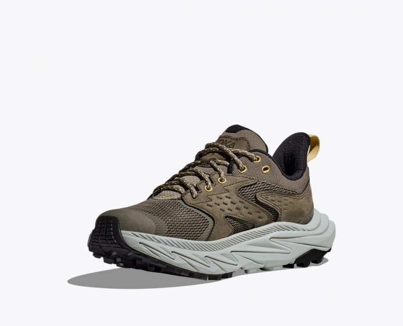 Kids' HOKA Anacapa 2 Low GTX Hiking Shoes Olive | QXGBP7318