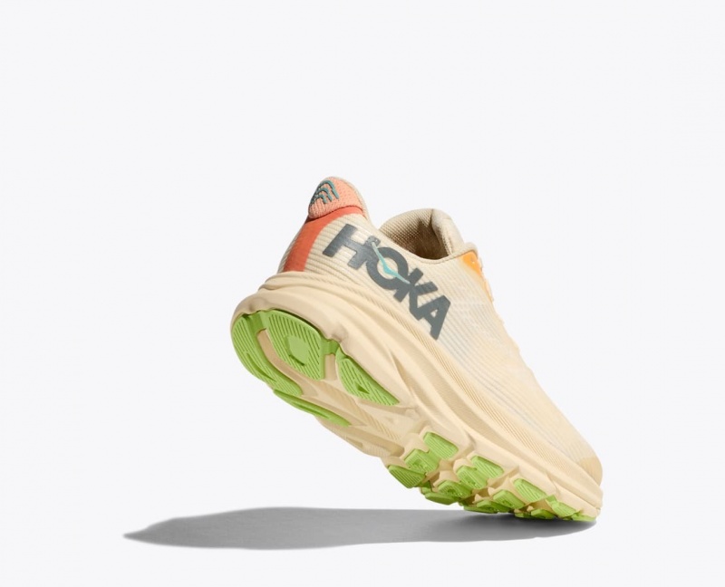 Kids' HOKA Clifton 9 Running Shoes Beige | ZRQVO4791