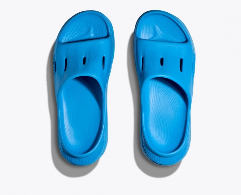 Kids' HOKA Ora Recovery 3 Slides Blue | NQXUM7693