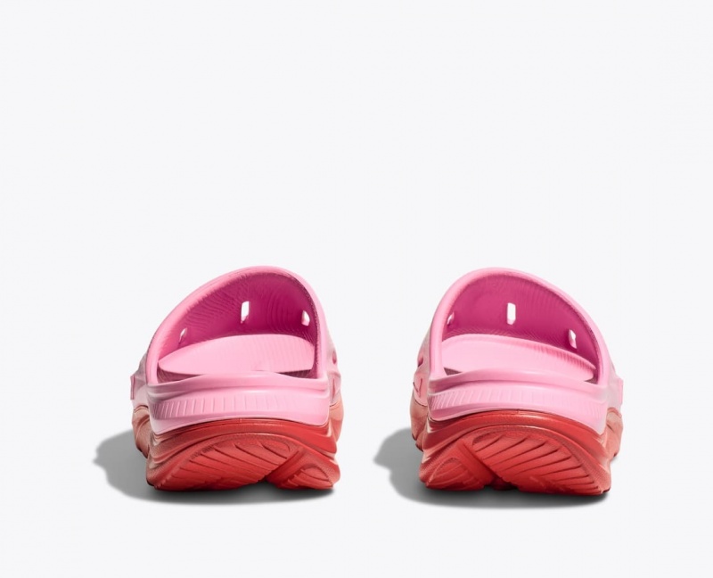 Kids' HOKA Ora Recovery 3 Slides Pink / Red | JSBCX1208