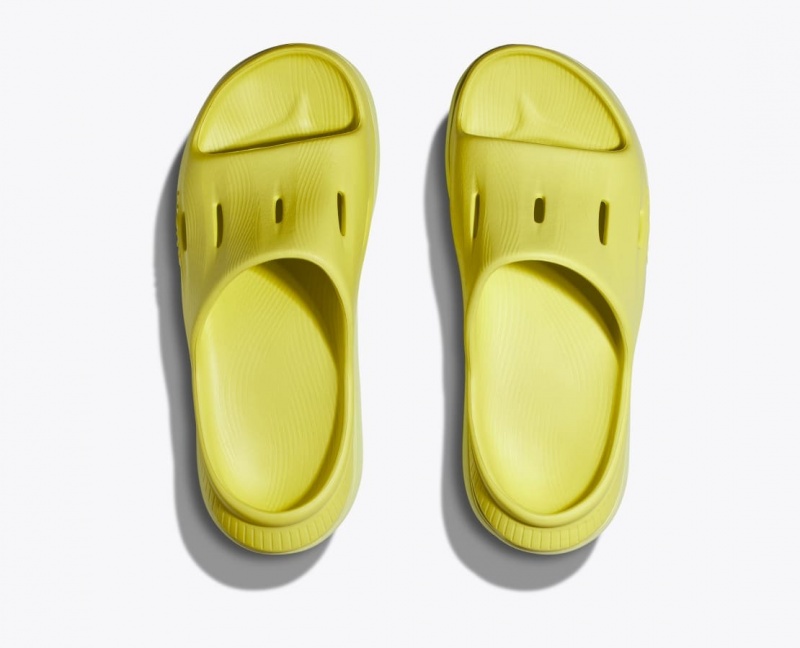 Kids' HOKA Ora Recovery 3 Slides Yellow | RWXAO2034