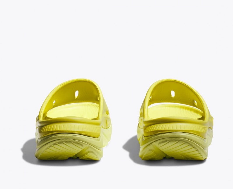 Kids' HOKA Ora Recovery 3 Slides Yellow | RWXAO2034