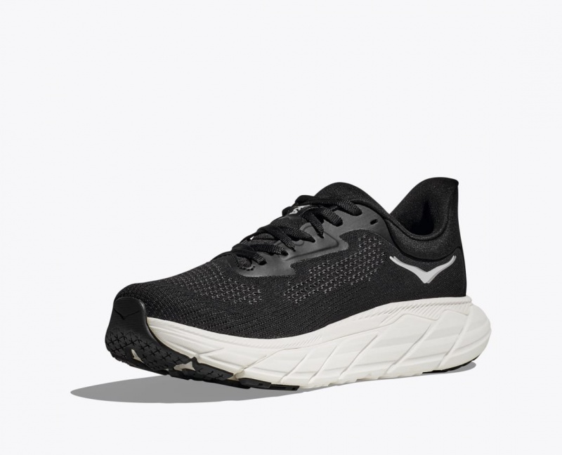 Men's HOKA Arahi 7 Running Shoes Black / White | BWVYD2639