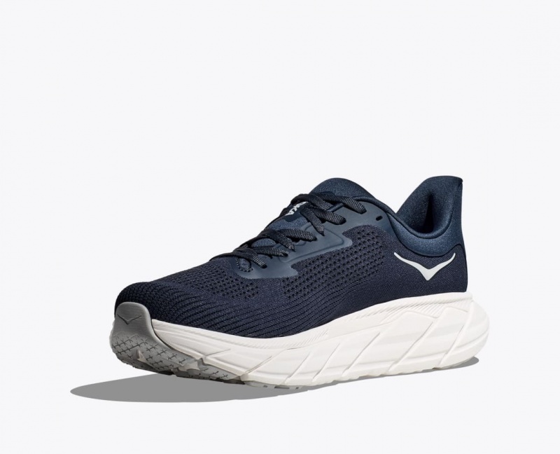 Men's HOKA Arahi 7 Running Shoes Navy / White | DALKZ0185