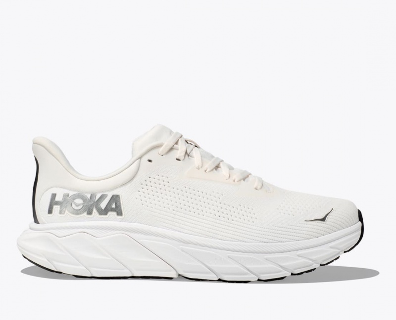 Men\'s HOKA Arahi 7 Running Shoes White | RQEOS7480