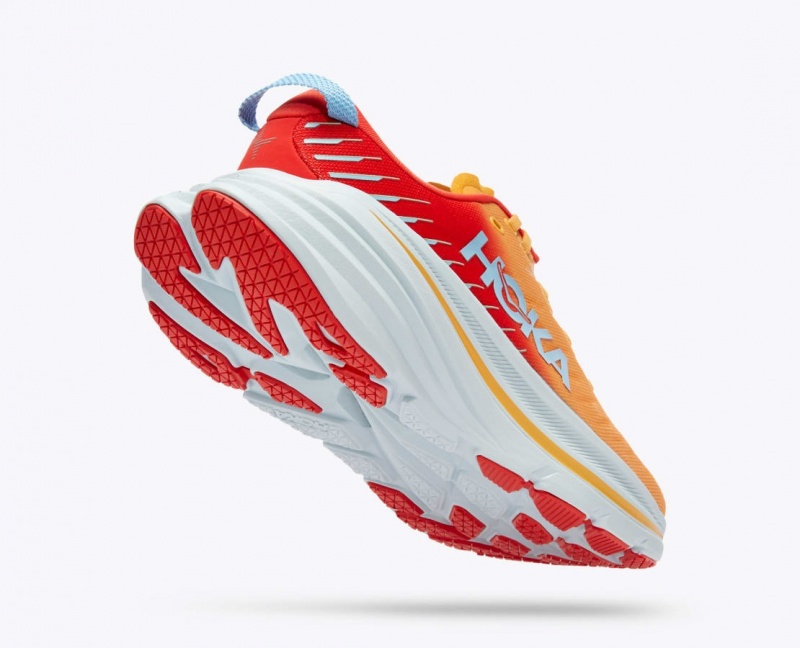 Men's HOKA Bondi X Running Shoes Orange / Red | EJQAO5068