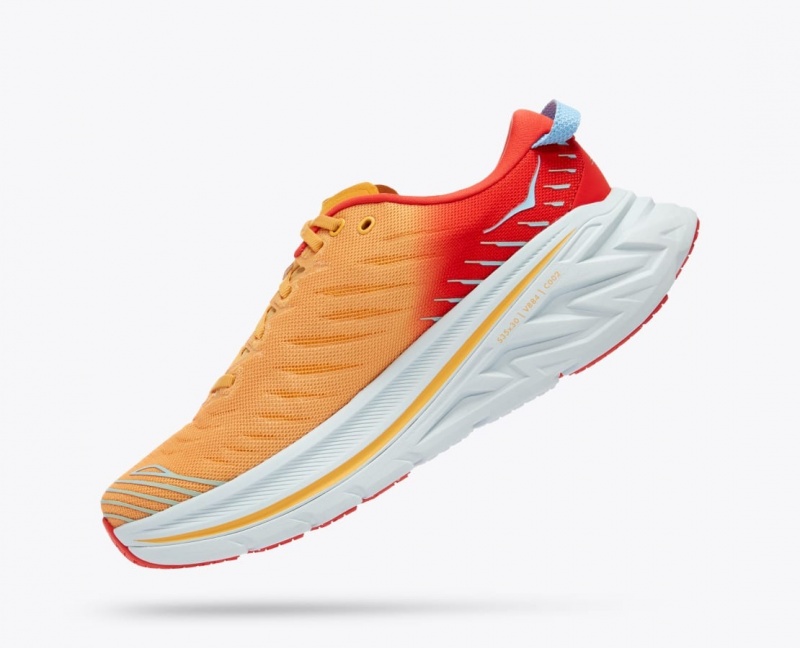 Men's HOKA Bondi X Running Shoes Orange / Red | EJQAO5068