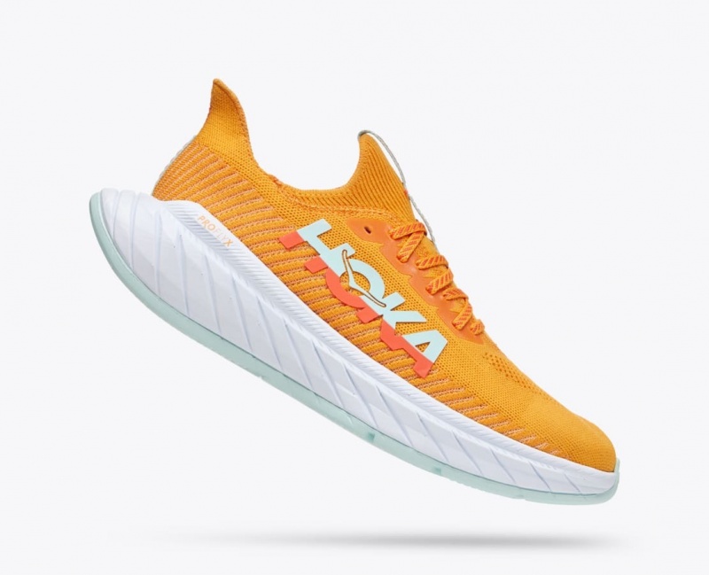 Men's HOKA Carbon X 3 Running Shoes Orange / Coral | SKETZ4320