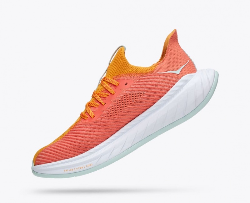 Men's HOKA Carbon X 3 Running Shoes Orange / Coral | SKETZ4320