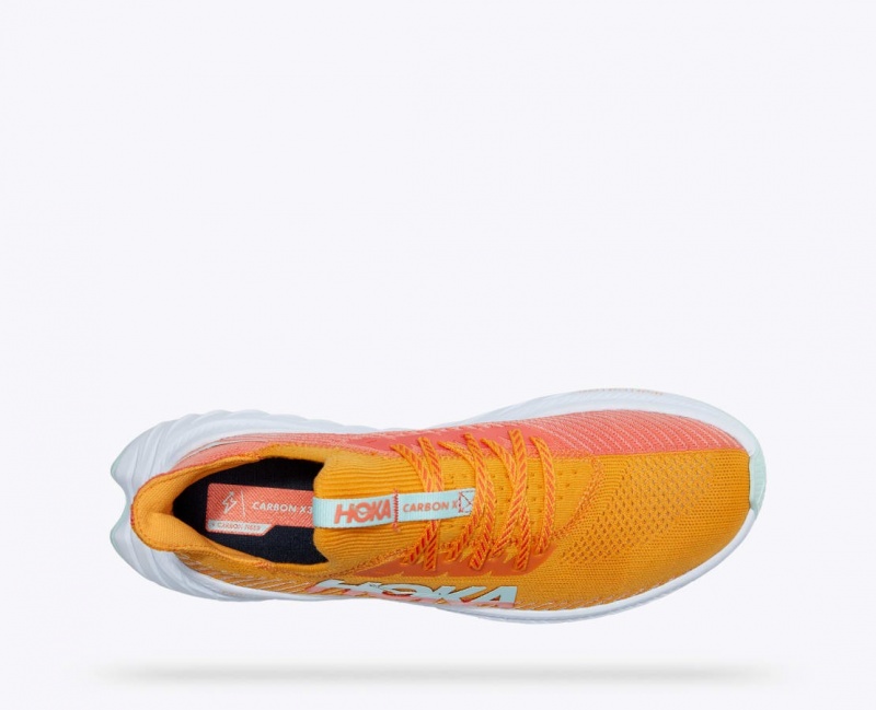 Men's HOKA Carbon X 3 Running Shoes Orange / Coral | SKETZ4320