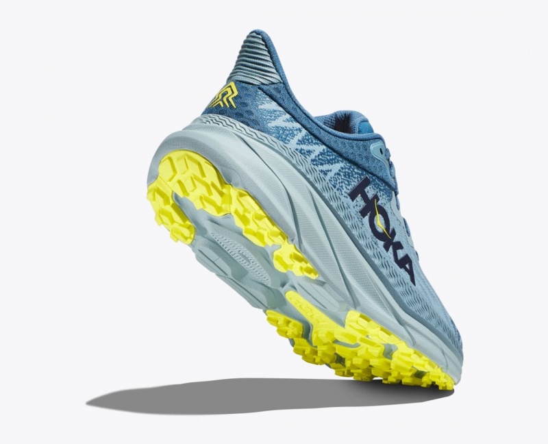 Men's HOKA Challenger 7 Trail Running Shoes Blue / Light Blue | RTFWK3908