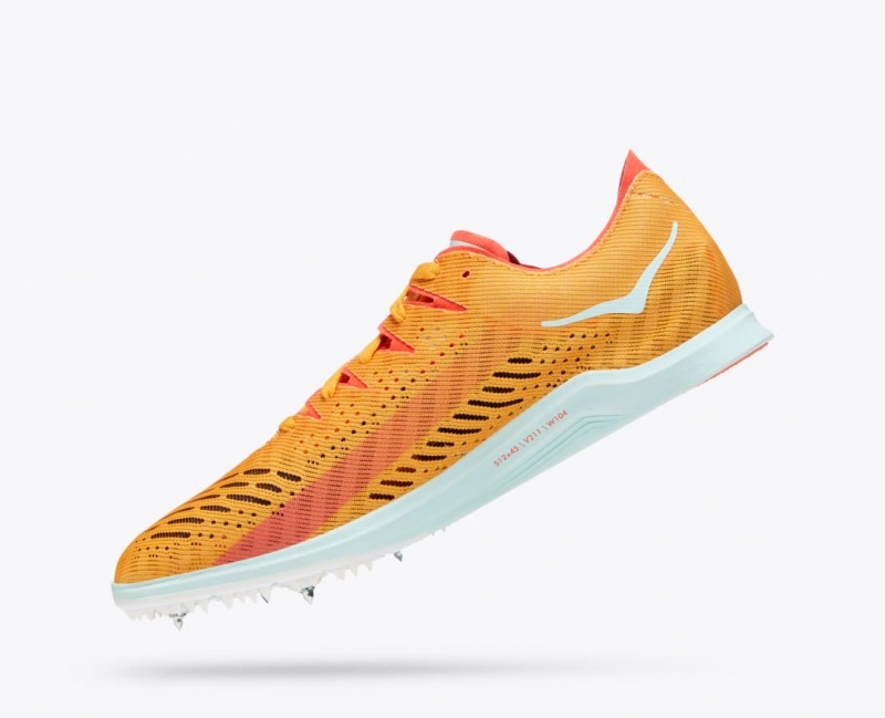 Men's HOKA Cielo X LD Track Spikes Orange | GQSWP6842